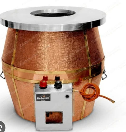 Copper Hammered Barrel Gas Tandoor